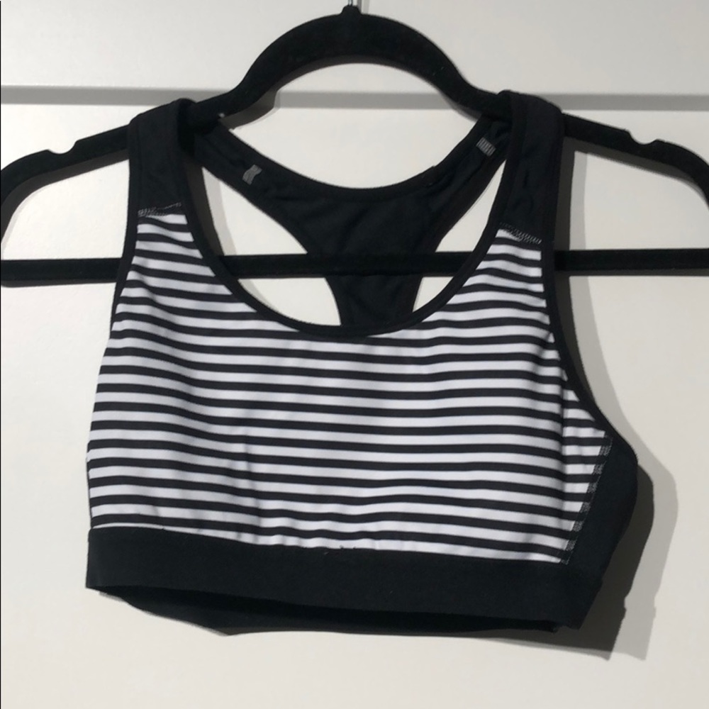 Black & White Sports Bra